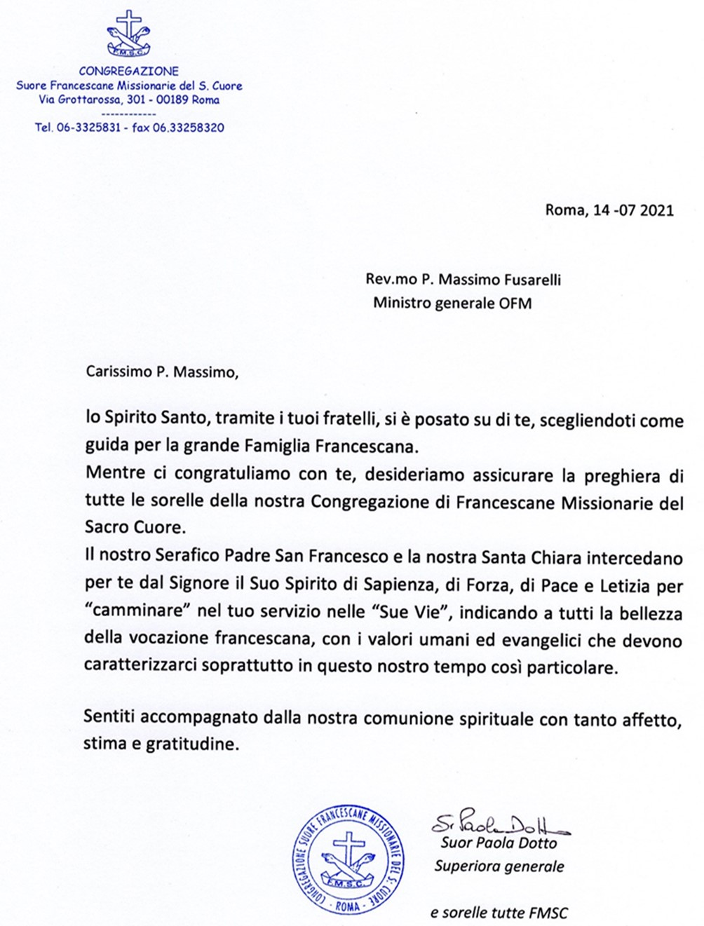 lettera m paola dotto