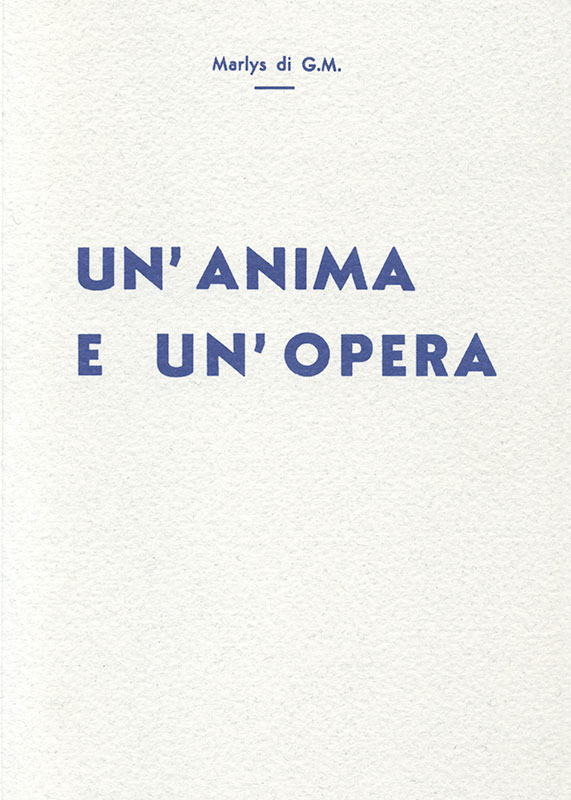 copertina un anima e un opera